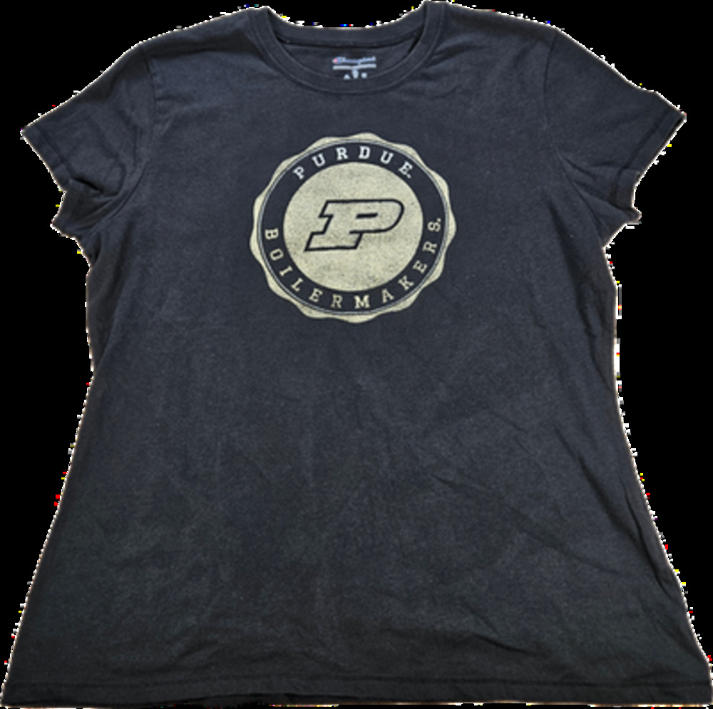 Purdue Boilermakers Collegiate Short Sleeve Champion T-Shirt Women's Black XL